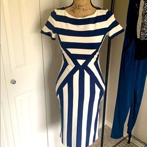 Maeve Blue Stripes Dress
